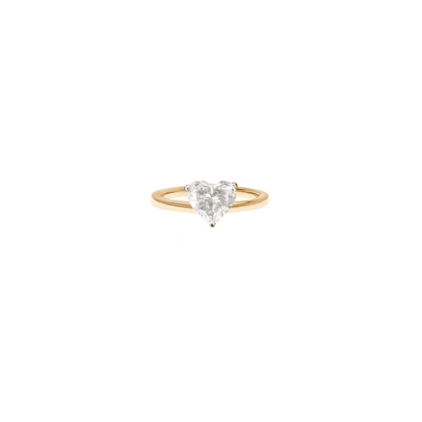 Solitaire Heart en or jaune