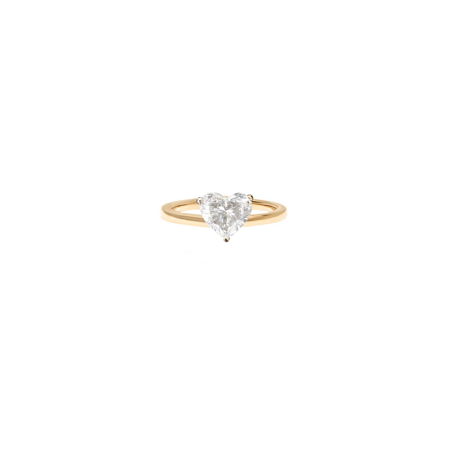 Solitaire Heart en or jaune