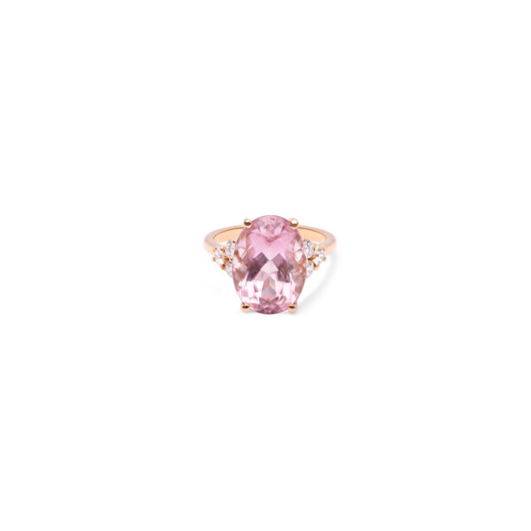 Bague morgann or rose vue de face