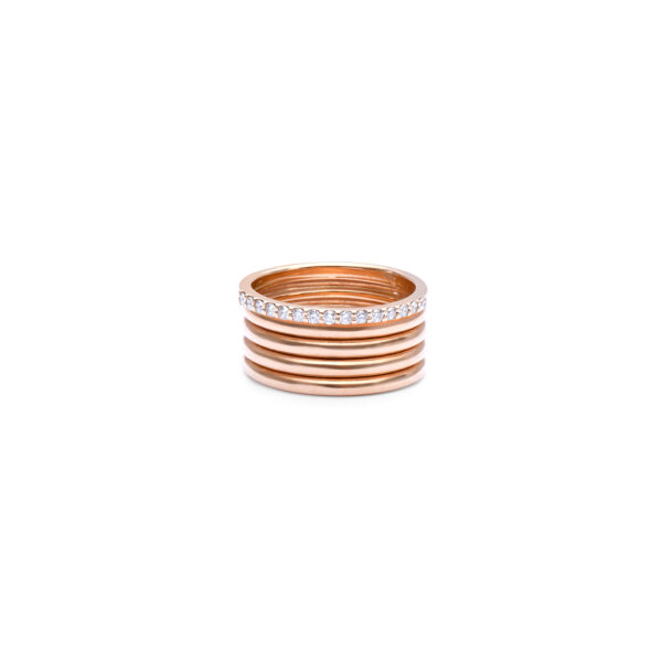 Bague sophia five en or rose