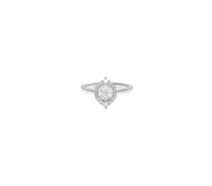 Solitaire Mademoiselle en or blanc