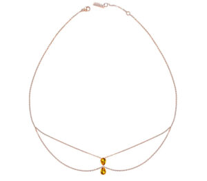 choker just joy duo citrine jaune or rose
