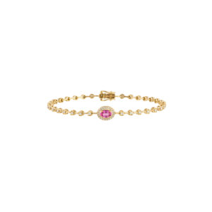 Bracelet mila rosa en or jaune
