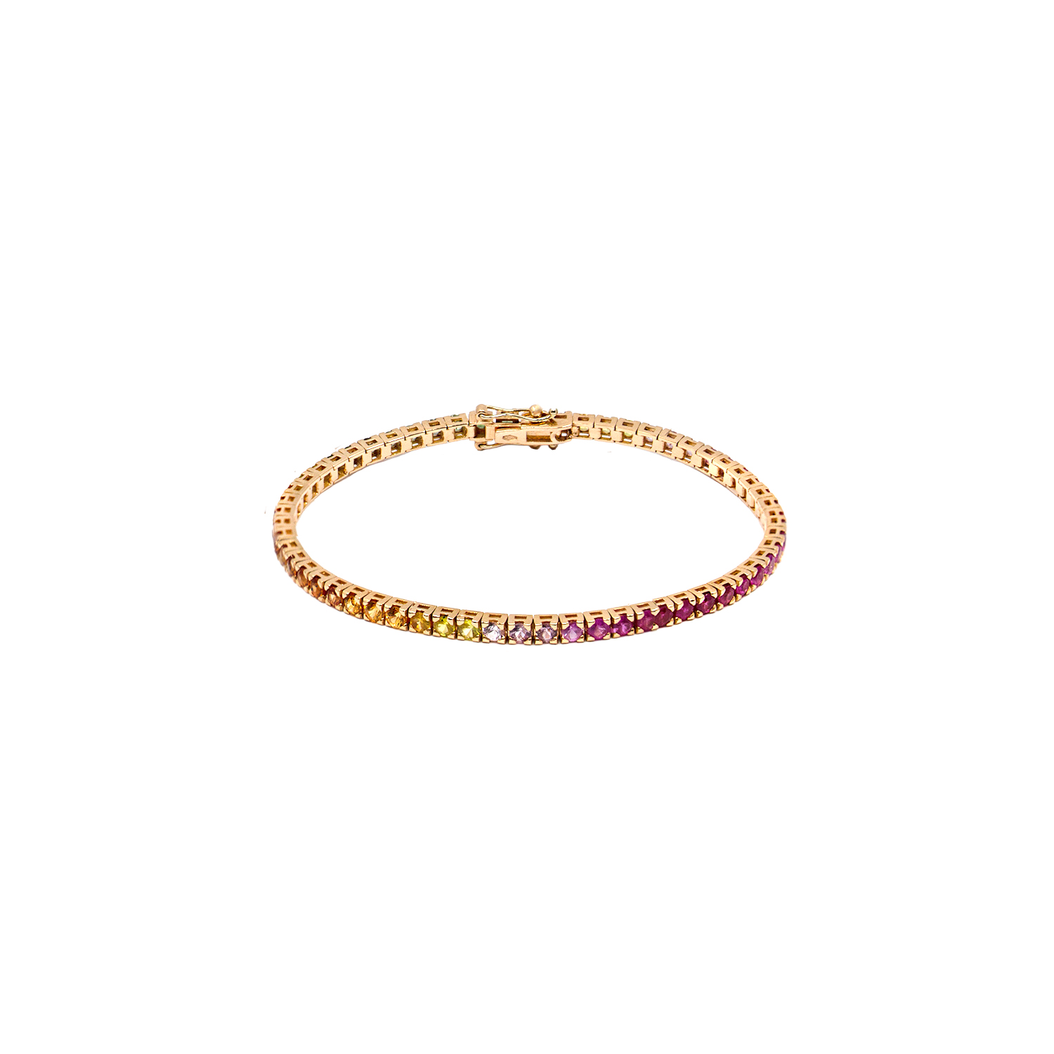 Bracelet Rivière rainbow L en or rose