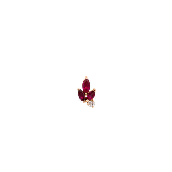 Puce d'oreille just joy petals pink en or rose