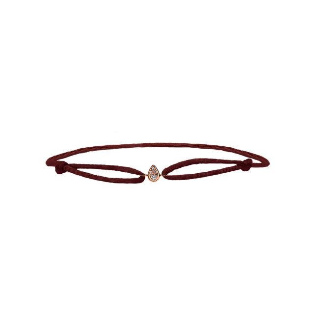 Bracelet cordon Bordeaux Eclipse GM OR