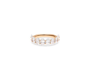 Demi Alliance Dentelle Ovale en or rose