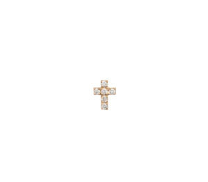 boucle d'oreille cross en or jaune