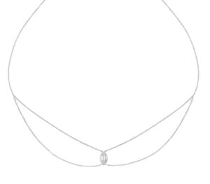 Choker Just Joy Marquise Illusion en or blanc