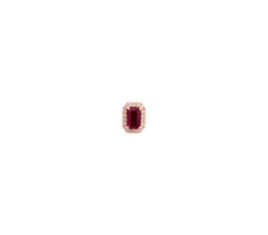 Puce Mila Rubis Emeraude en or rose