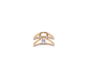 Bague Just Joy Double Wave en or jaune