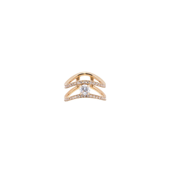 Bague Just Joy Double Wave en or jaune