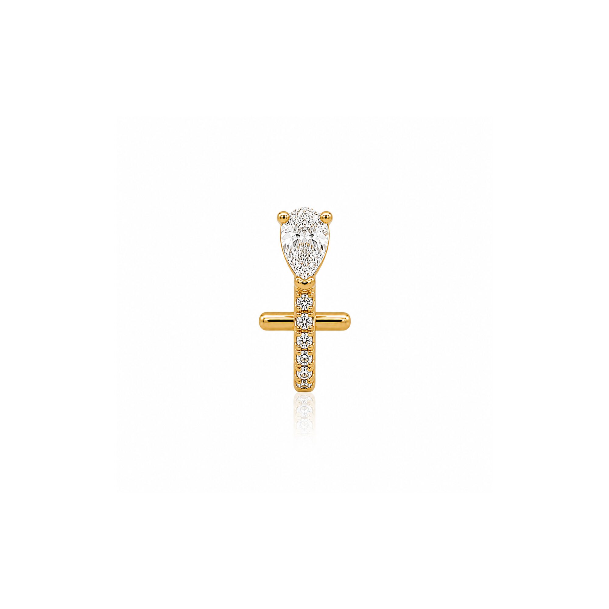 Boucle d'oreille Iris Hope Reverse Pear